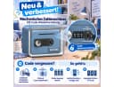 ibettertec Spardose mit Zahlenschloss & Schlüssel, 5L Sparbox Blau Bild 1