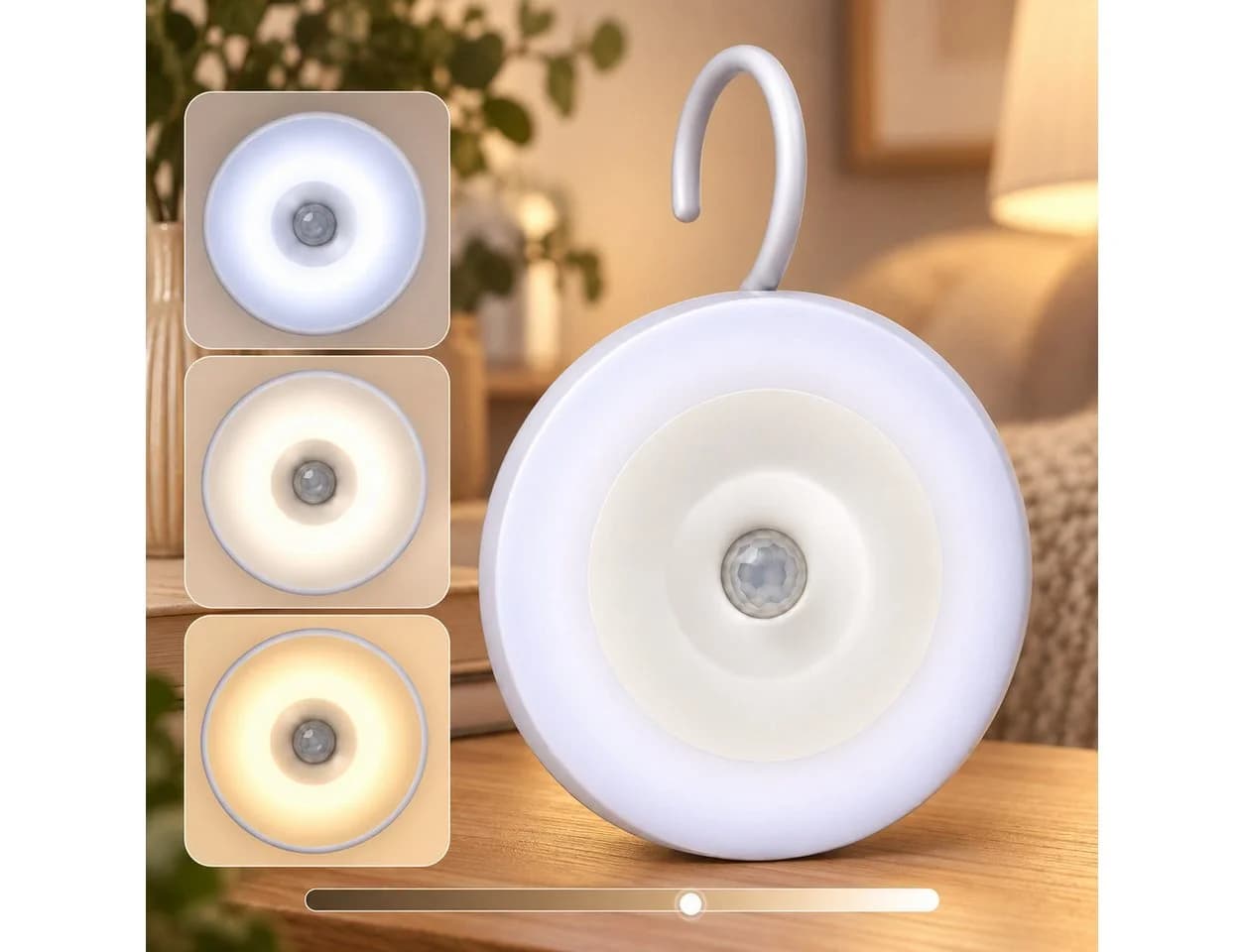 Fyrove LED Nachtlicht mit Bewegungsmelder, 3CCT & USB-C Aufladung, Weiß - Bild 2