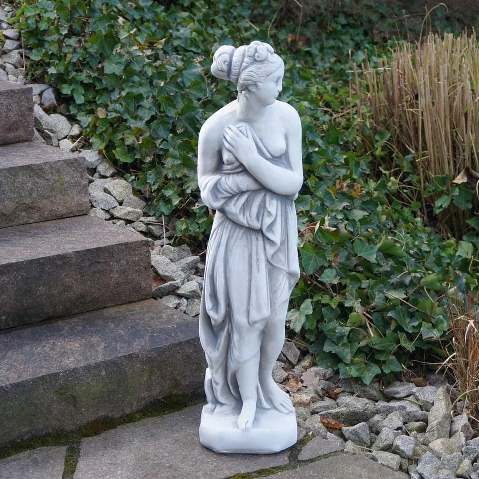 gartendekoparadies.de Gartenfigur Statue Venus Italica Grau Stein - Bild 2