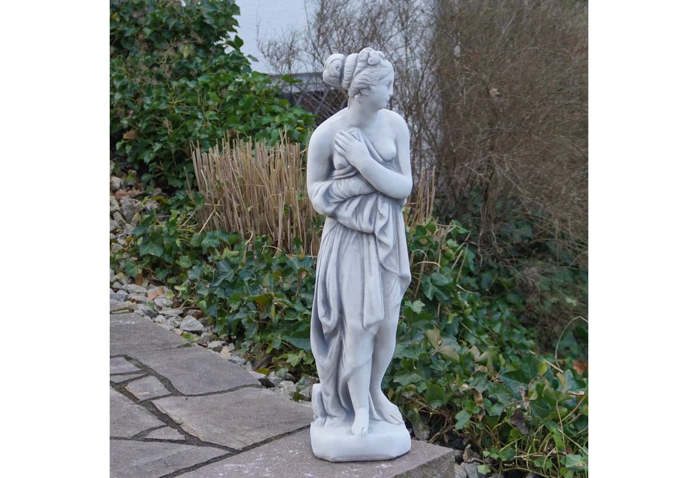 gartendekoparadies.de Gartenfigur Statue Venus Italica Grau Stein - Bild 3