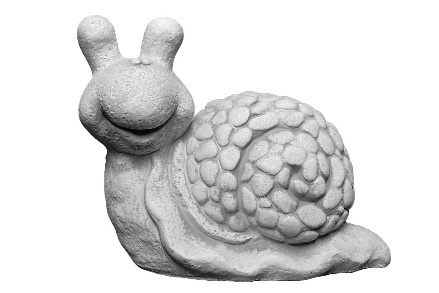 gartendekoparadies.de Gartenfigur Schnecke Grau Frostsicher