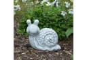 gartendekoparadies.de Gartenfigur Schnecke Grau Frostsicher Bild 2