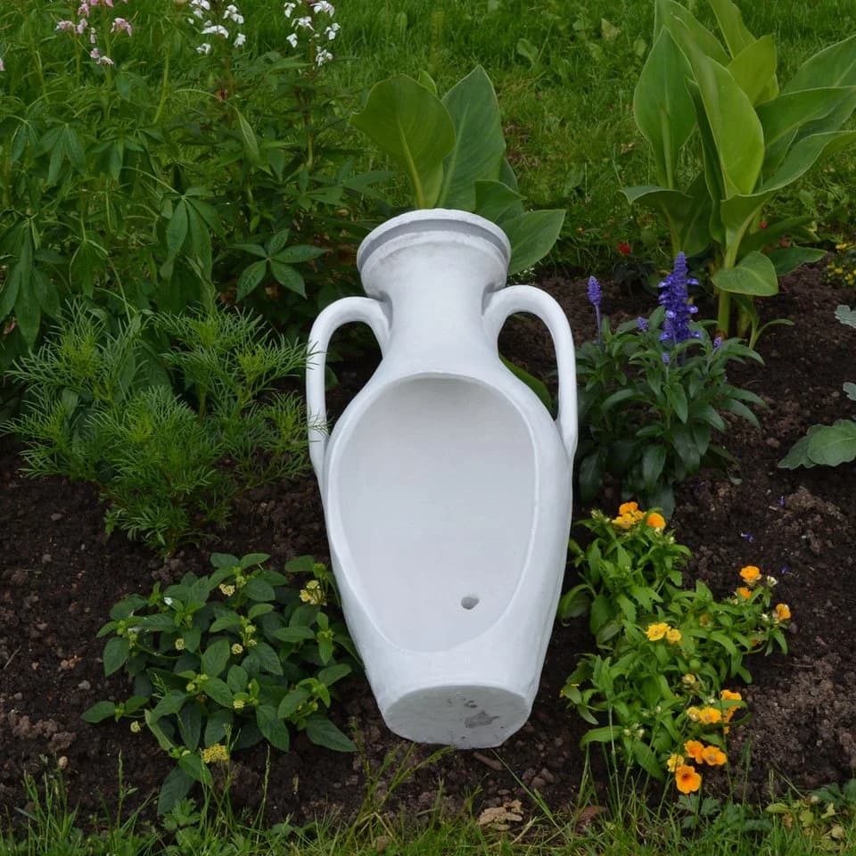 gartendekoparadies.de Pflanzkübel Amphore Grau Steinguss - Bild 5