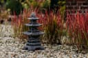 gartendekoparadies.de Gartenfigur Steinlampe Pagode Japanische Steinlaterne Mehrfarbig Bild 3