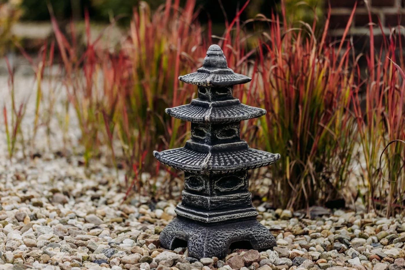gartendekoparadies.de Gartenfigur Steinlampe Pagode Japanische Steinlaterne Mehrfarbig - Bild 4
