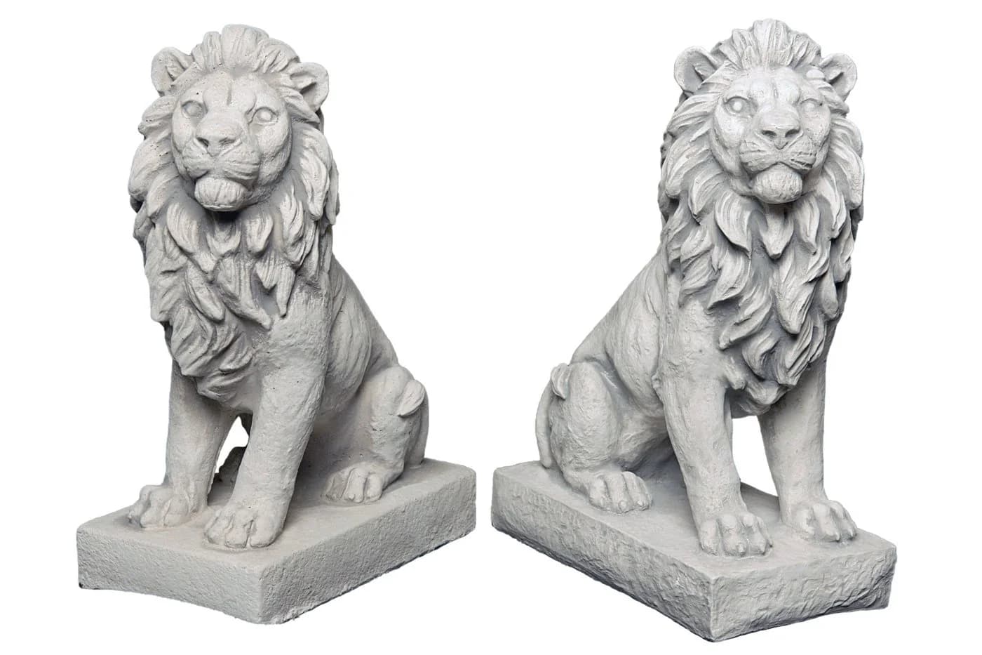 gartendekoparadies.de Löwen Statue 2er-Set Steinfigur Torwächter 34 cm
