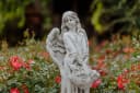 gartendekoparadies.de Gartenfigur Entzückender Engel mit Blumenkorb, Steinfigur 63 cm, 28 kg, Frostsicher Bild 4