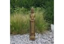 gartendekoparadies.de Schlanke Buddha Statue Steinfigur Gold Frostsicher Bild 2