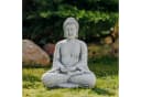 gartendekoparadies.de Buddha Statue Grau Steinfigur Bild 2