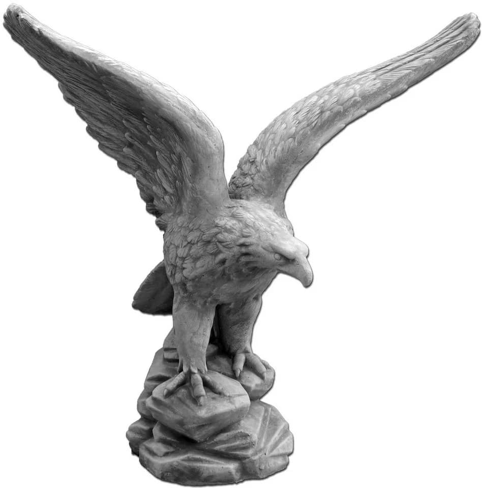 gartendekoparadies.de Gartenfigur Steinadler Grau
