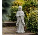 gartendekoparadies.de Stehender Buddha Mönch Steinfigur Grau Frostsicher Bild 2