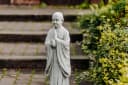 gartendekoparadies.de Stehender Buddha Mönch Steinfigur Grau Frostsicher Bild 5