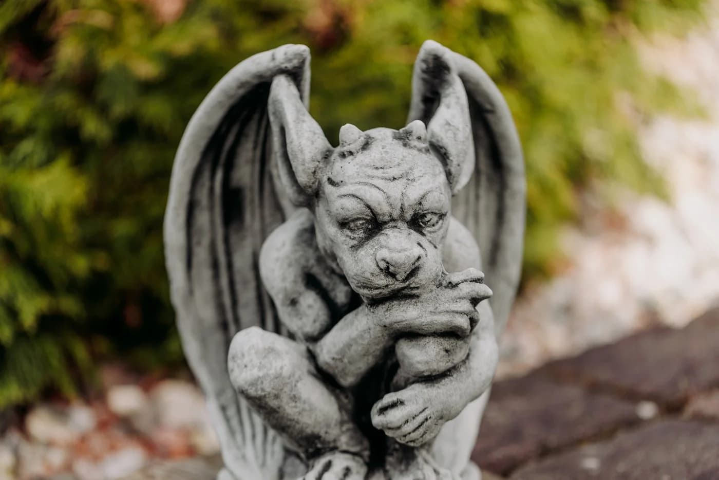 gartendekoparadies.de Gargoyle Statue Nachdenklich Steinfigur 27 cm - Bild 4