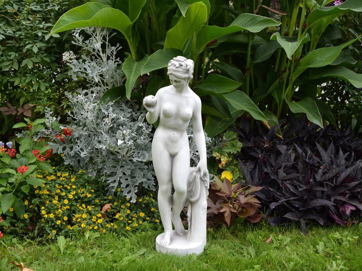 gartendekoparadies.de Venus Statue Grau Steinfigur - Bild 3