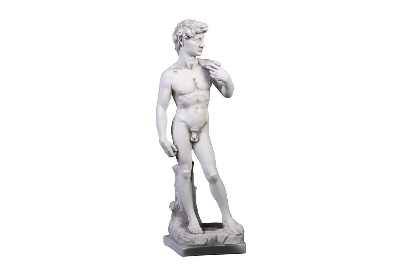 gartendekoparadies.de Gartenfigur David Statue Grau Kunststein