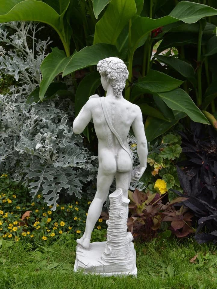 gartendekoparadies.de Gartenfigur David Statue Grau Kunststein - Bild 4