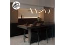 ZMH LED Pendelleuchte Modern Dimmbar Schwarz Silber Bild 1