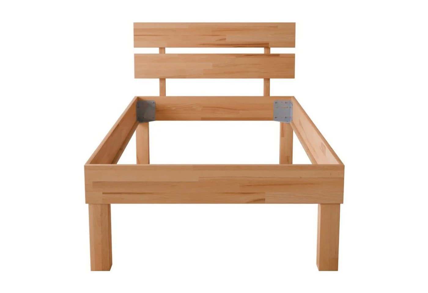 MeinMassivholz Holzbett PALMA Kernbuche Komfortbett Massivholz Bettgestell Kopfpaneel Einzel- & Doppelbett - Bild 3