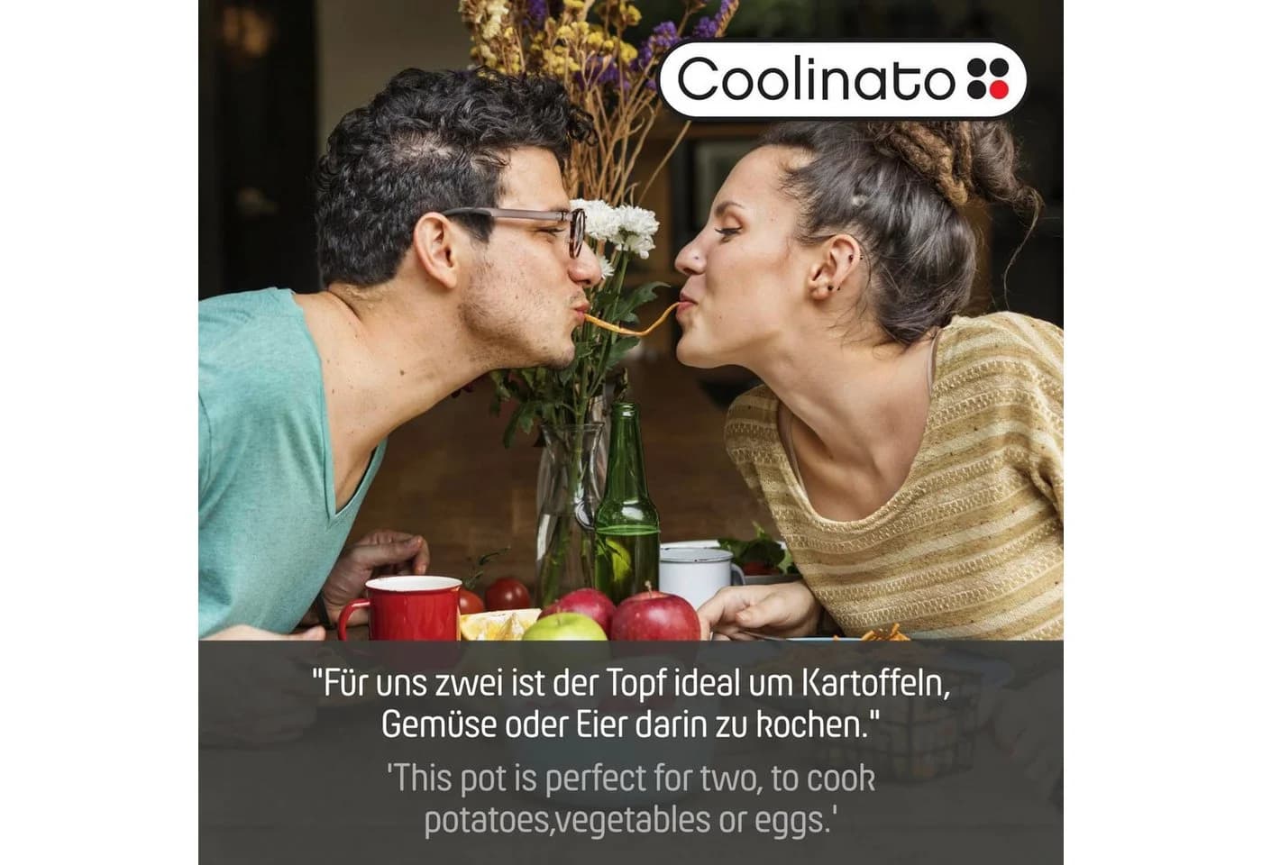 Coolinato Universaltopf 16cm 2,4l Edelstahl mit Glasdeckel - Bild 3