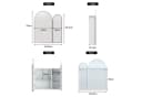 radelldar Badezimmerspiegelschrank Bogen 61x12x70 cm Silbrig Bild 1