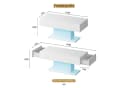radelldar Couchtisch Wohnzimmertisch Hochglanz 110x55x50cm USB Bild 1