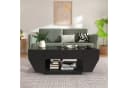 radelldar Couchtisch Boot-Form Weiß/Schwarz mit LED-Beleuchtung & 2 Schubladen Bild 4