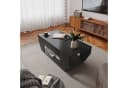 radelldar Couchtisch Boot-Form Weiß/Schwarz mit LED-Beleuchtung & 2 Schubladen Bild 5