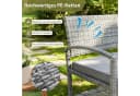 TLGREEN Gartenbank 2-Sitzer Grau PE-Rattan Metallrahmen Bild 4