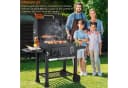 TLGREEN Holzkohlegrill XXL Grillwagen mit Deckel 3-Zonen Multifunktional Bild 1