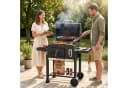 TLGREEN Holzkohlegrill XXL Grillwagen mit Deckel 3-Zonen Multifunktional Bild 2
