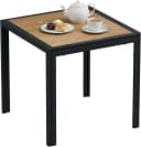 TLGREEN Gartentisch 75x75 Schwarz DPC Metallgestell Bild 2