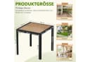 TLGREEN Gartentisch 75x75 Schwarz DPC Metallgestell Bild 3