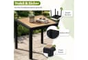 TLGREEN Gartentisch 75x75 Schwarz DPC Metallgestell Bild 5