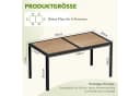 TLGREEN Gartentisch DPC Schwarz 150x80 cm Bild 3