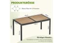 TLGREEN Gartentisch Grau DPC mit Metallgestell Bild 3