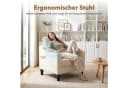 TLGREEN Loungesessel Beige Chenille Polstersessel mit Kissen Bild 5