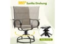 TLGREEN Gartenstuhl hochlehner 2er Set 360° drehbar Braun Bild 5