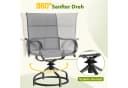 TLGREEN Gartenstuhl Hochlehner 2er Set Grau 360° drehbar wetterfest Bild 5
