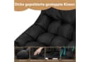 TLGREEN Schaukelstuhl mit Hocker Schwarz Metallrahmen Bild 5