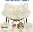 TLGREEN Schaukelstuhl Rattan Eiform 150kg Bild 3