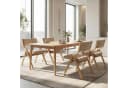 TLGREEN 4er Set Klappstühle Naturholz Grau Beige Bild 2