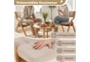 TLGREEN 4er Set Klappstühle Naturholz Grau Beige Bild 3