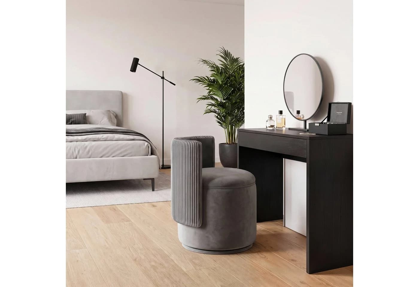 TLGREEN Schminkhocker mit Stauraum und 360° Drehfunktion - Bild 2