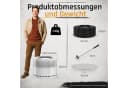 TLGREEN Feuerschale 50cm Edelstahl Raucharm mit Grillrost & Tragetasche Bild 1