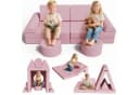 TLGREEN Kindersofa 15-teilig Rosa Modulares Spielsofa Bild 2