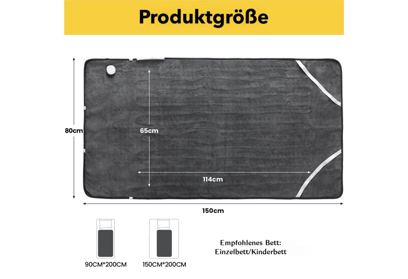 TLGREEN Wärmeunterbett mit Abschaltautomatik und 6 Temperaturstufen - Bild 4