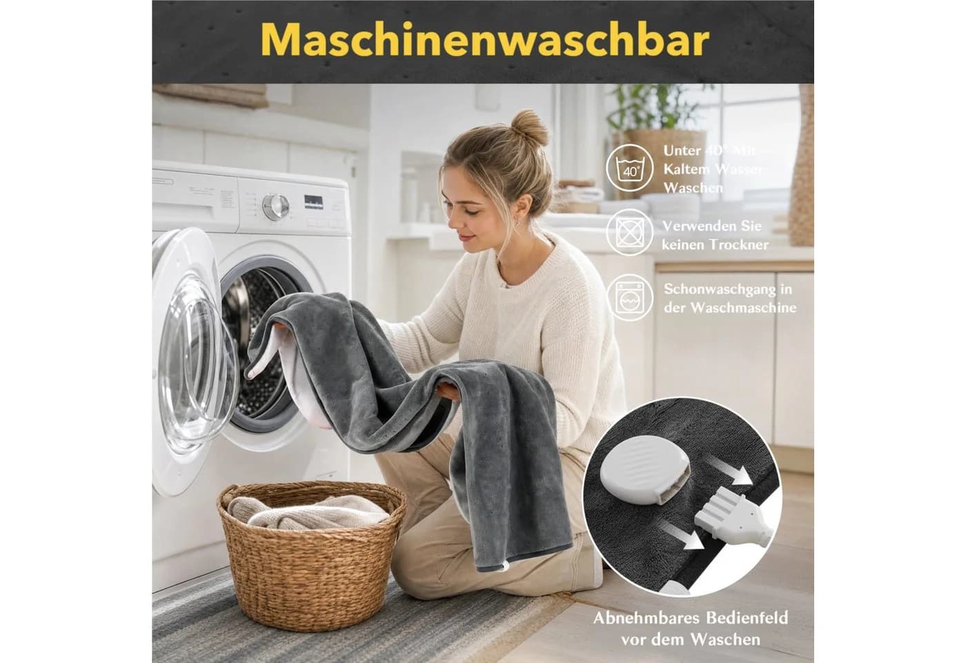 TLGREEN Wärmeunterbett mit Abschaltautomatik und 6 Temperaturstufen - Bild 5