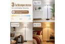 TLGREEN Stehlampe LED mit Fernbedienung E27 Leinen Schirm Beige Bild 1