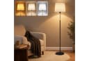 TLGREEN Stehlampe LED mit Fernbedienung E27 Leinen Schirm Beige Bild 2