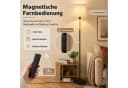 TLGREEN Stehlampe LED mit Fernbedienung E27 Leinen Schirm Beige Bild 4
